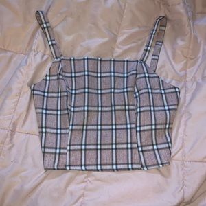 Plaid crop top